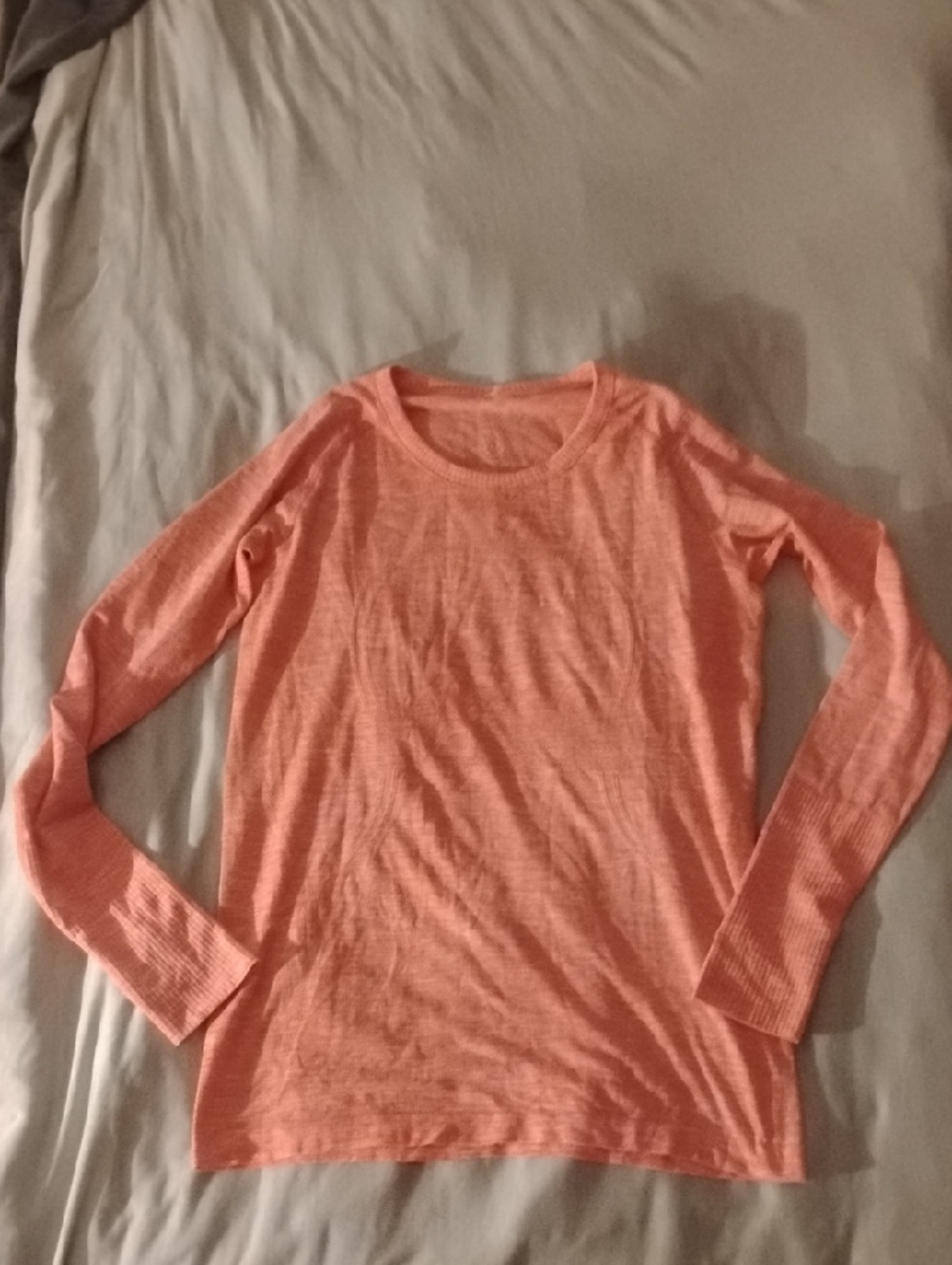 lululemon athletica Long Sleeve Tee in Peach-Orange